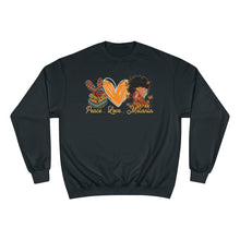 Load image into Gallery viewer, Peace Love Melanin unisex Champion Sweatshirt