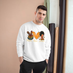 Peace Love Melanin unisex Champion Sweatshirt