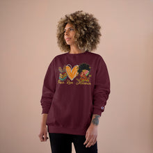 Load image into Gallery viewer, Peace Love Melanin unisex Champion Sweatshirt
