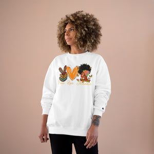 Peace Love Melanin unisex Champion Sweatshirt